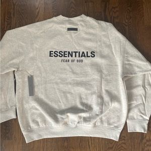 Essentials Fear of God - light Oatmeal Crew Neck Sweatshirt XXL